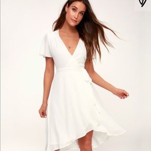 Lulus rise to the occasion white midi dress